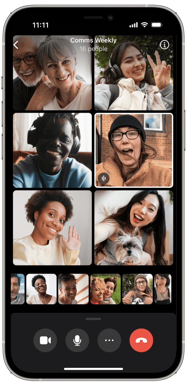 Signal iPhone 私密通讯界面示意